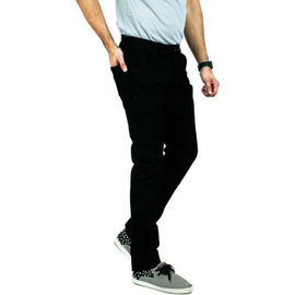 NZ-13021 Slim-fit Stretchable Denim Jeans Pant For Men - Deep Black, 2 image