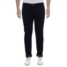 NZ-13061 Slim-fit Stretchable Denim Jeans Pant For Men - Deep Black