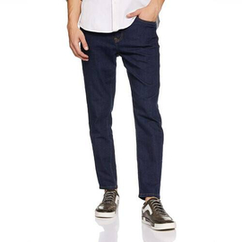 NZ-13044 Slim-fit Stretchable Denim Jeans Pant For Men - Dark Blue