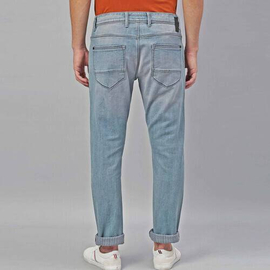 NZ-13083 Slim-fit Stretchable Denim Jeans Pant For Men - Light Blue, 3 image