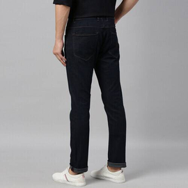 NZ-13087 Slim-fit Stretchable Denim Jeans Pant For Men - Dark Blue, 3 image