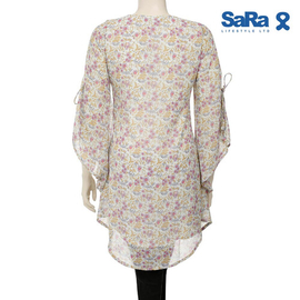 SaRa Ladies Ethnic mid length kurti (NWES02B-PURPLE PRINT), 2 image