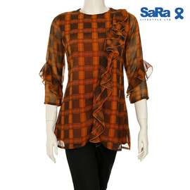 SaRa Ladies Fashion Tops (WFTS75A-CHECK)