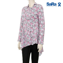 SaRa Ladies Casual Shirt (WCS20ADA-Pink Printed), 3 image