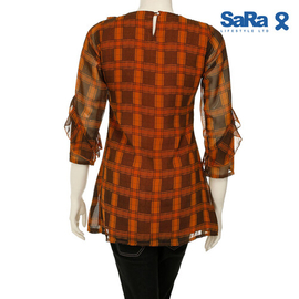 SaRa Ladies Fashion Tops (WFTS75A-CHECK), 2 image
