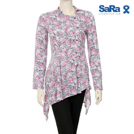 SaRa Ladies Casual Shirt (WCS20ADA-Pink Printed)