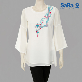SaRa Ladies Fashion Tops (WFT91YHH-White)