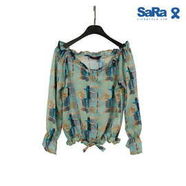 SaRa Ladies Fashion Tops (SRK24C-Off white printed)