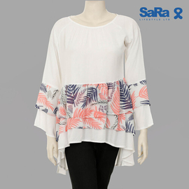 SaRa Ladies Fashion Tops (WFT26FDA-White)