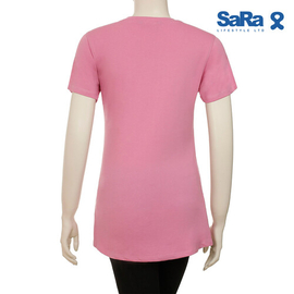 SaRa Ladies T-Shirt (WTS31YDA-Violet), Size: S, 3 image