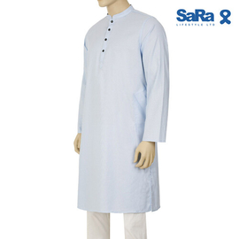 Sara Mens panjabi light  sky blue, Size: S, 2 image