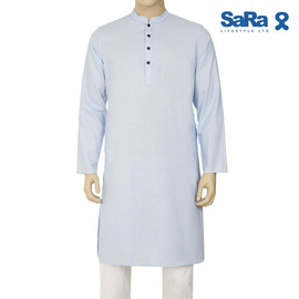 Sara Mens panjabi light  sky blue, Size: S