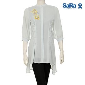 SaRa Ladies Fashion Tops (WFT171YJ-Ash), Size: S