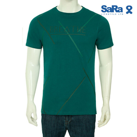 SaRa Mens T-Shirt (MTS641YK-Green), Size: S