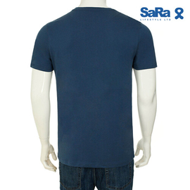 SaRa Mens T-Shirt (MTS271YK-Navy blue), Size: S, 2 image
