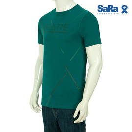 SaRa Mens T-Shirt (MTS641YK-Green), Size: S, 2 image