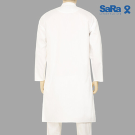 SaRa Mens Panjabi (MPJ13FCB-White), Size: S, 2 image