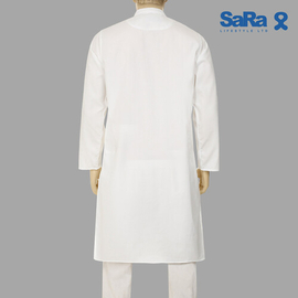 SaRa Mens Panjabi (MPJ13FCF-White), Size: S, 2 image