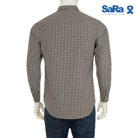 SaRa Mens Casual Shirt (MCS612FCC-Olive check), Size: M, 3 image