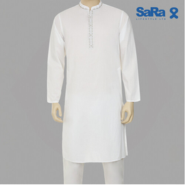 SaRa Mens Panjabi (MIN1MPJ182FCB-Natural), Size: S