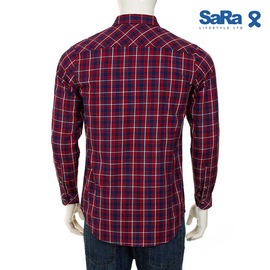 SaRa Mens Casual Shirt (MCS652ACA-BLUE & RED CHECK), Size: S, 2 image