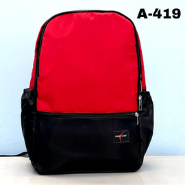 Stylish School Bag (Black & Meroon)