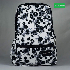 Stylish School Bag (Black & White Print)