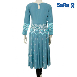 SaRa Ladies KURTI (WKZ21FHB-Teal), Size: S, 4 image