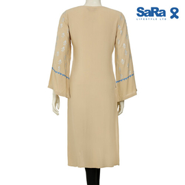 SaRa Ladies KURTI (WKU21FHB-Beige), Size: S, 4 image