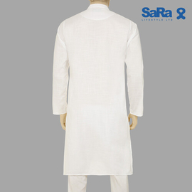 SaRa Men's Panjabi (MPJ152YJ-White), Size: S, 3 image