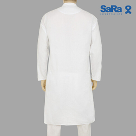 SaRa Men's Panjabi (MPJ172YJ-White), Size: S, 3 image