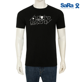 SaRa Mens T-shirt (MTS442FK-Black), Size: S