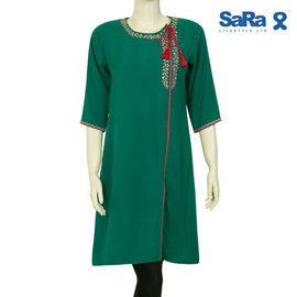 SaRa Ladies Ethnic (WKU62AH-Green), Size: S