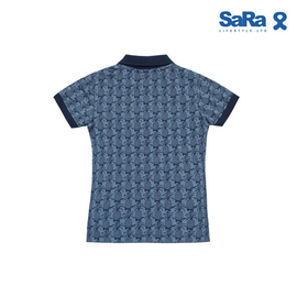 SaRa Boys Polo Shirt (BPO92FKB-sky print), Baby Dress Size: 7-8 years, 2 image