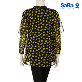 SaRa Ladies Fashion Tops (WFT492YJA-Black Printed), Size: S, 3 image