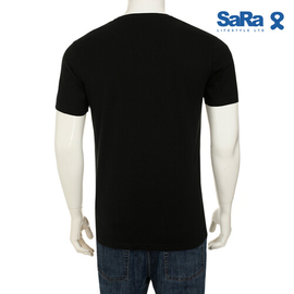 SaRa Mens T-shirt (MTS442FK-Black), Size: S, 3 image