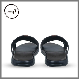 Original Leather Sandal Shoe For Men - CRM 115, Color: Black, Size: 40, 2 image