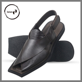 Kabuli Style Sandal Shoe For Men - CRM 119, Color: Brown, Size: 40