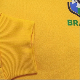 Premium Quality Brazil Yellow Cotton Hoodie for Men, 3 image