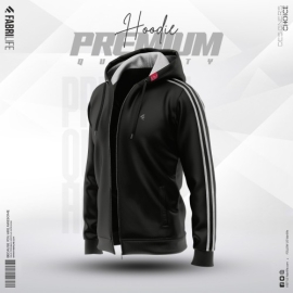 Men's Premium Hoodie Urban - Black, Color: Black