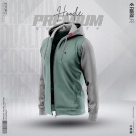 Men's Multi-Shades Hoodie - Chinois Green, Color: Chinois Green