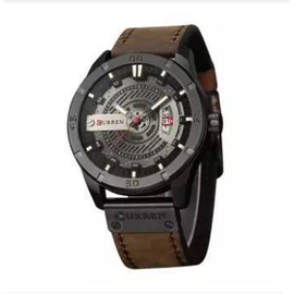 Curren 8301 - Chocolate Leather Analog Watch for Men