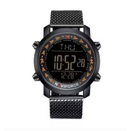 NF9130 - Stainless Steel Digital Watch for Men - Black