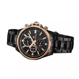 Black Stainless Steel Chronograph Wrist Watch for Men, 2 image