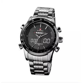 NF9024-SB - Stainless Steel Wrist Watch For Men - Black