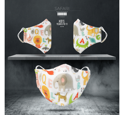 Fabrilife Safari | Kids Designer Edition Cotton Mask