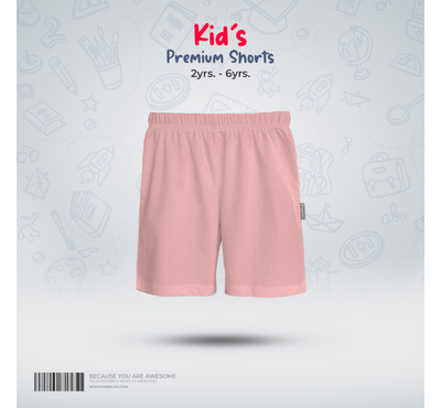 Fabrilife Kids Premium Shorts- Light-pink