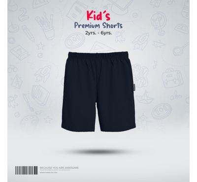 Fabrilife Kids Premium Shorts- Navy