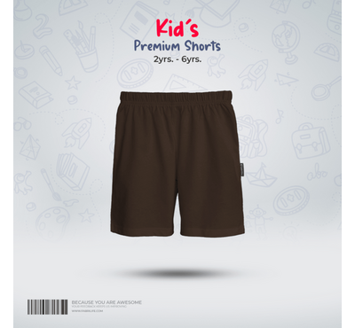 Fabrilife Kids Premium Shorts- Chocolate