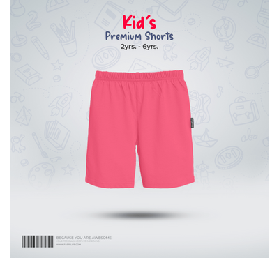 Fabrilife Kids Premium Shorts- Deep pink